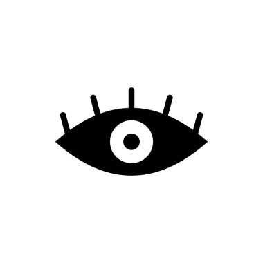 Göz ikonu vektör illüstrasyonu. Göz işareti ve sembol. Bak ve Görüş simgesi. 