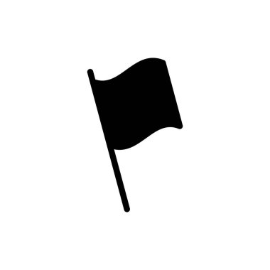 Bayrak simgesi vektör illüstrasyonu. GPS yer kodu haritası. Konum belirleyici simgesi.