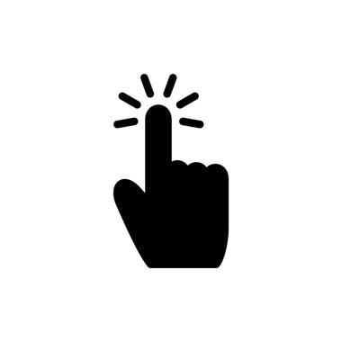 El imleç simgesi vektör illüstrasyonu. İmleç işareti ve sembol. el imleç simgesi clik