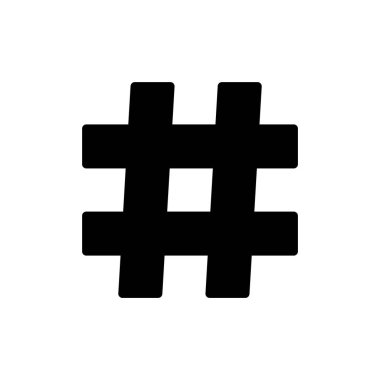 Etiket simgesi vektör illüstrasyonu. hashtag işareti ve sembol