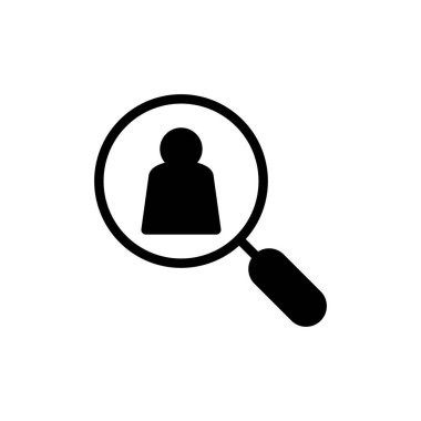 Simge vektör illüstrasyonu işe alınıyor. Arama işi boşluk işareti ve sembol. İnsan kaynakları konsepti. İşe alım.