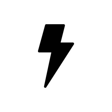 Şimşek simgesi vektör illüstrasyonu. Elektrik işareti ve sembol. Güç simgesi. enerji işareti