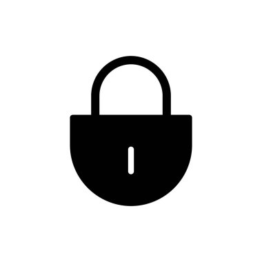 Simge vektör illüstrasyonunu kilitle. Asma kilit işareti ve sembol. Şifreleme simgesi. Güvenlik sembolü