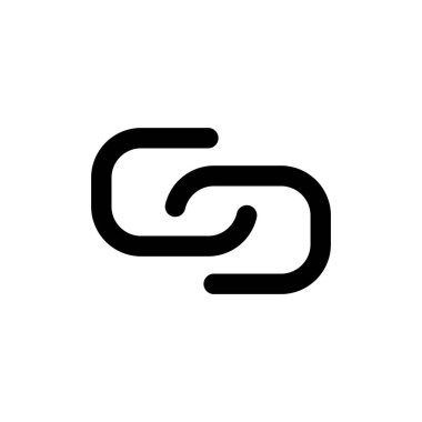 Bağlantı simgesi vektör illüstrasyonu. Hiper bağlantı zinciri işareti ve sembolü