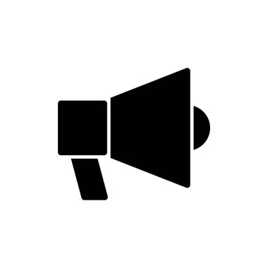 Megafon ikon vektör çizimi. Hoparlör işareti ve sembol