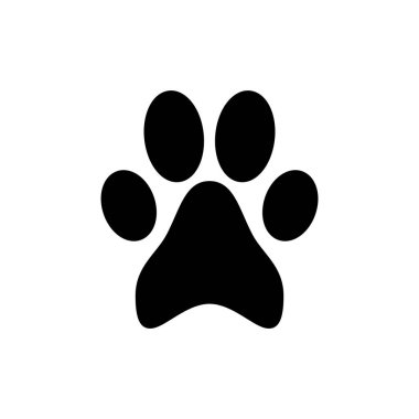 Paw simgesi vektör illüstrasyonu. Pençe izi ve sembol. köpek ya da kedi pençesi
