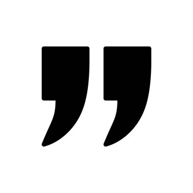 Simge vektör illüstrasyonundan alıntı. Tırnak işareti ve sembol