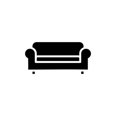 Koltuk simgesi vektör illüstrasyonu. Kanepe işareti ve sembol. mobilya simgesi