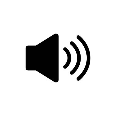 Sözcü simgesi vektör illüstrasyonu. Ses düzeyi ve sembol. Hoparlör ikonu. ses sembolü