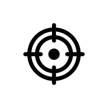Hedef ikon vektör çizimi. hedef simge vektörü. hedef pazarlama işareti ve sembol