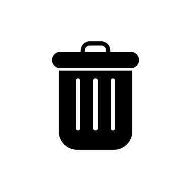 Çöp ikonu vektör illüstrasyonu. Çöp kutusu simgesi. İşareti ve sembolü sil.
