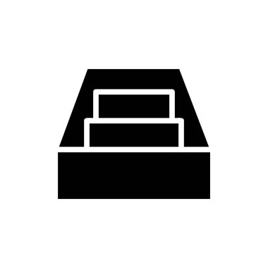 Dizin simgesi illüstrasyonunu arşivle. Belge vektör simgesi. Depolama simgesini arşivle.