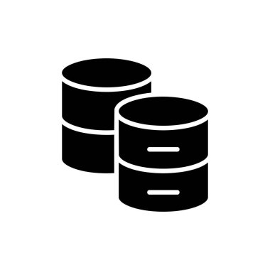 Veritabanı ikonu vektör illüstrasyonu. veritabanı işareti ve sembolü