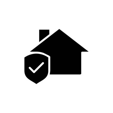 Ev sigortası ikonu vektör illüstrasyonu. ev koruma işareti ve sembol