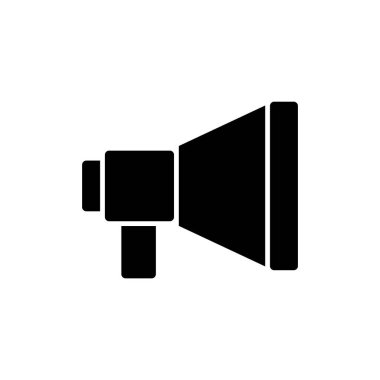 Megafon ikon vektör çizimi. Hoparlör işareti ve sembol