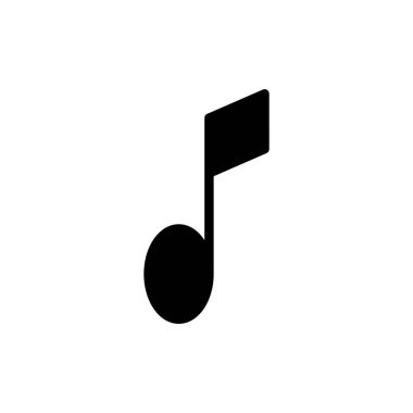 Müzik ikonu vektör illüstrasyonu. nota işareti ve sembol
