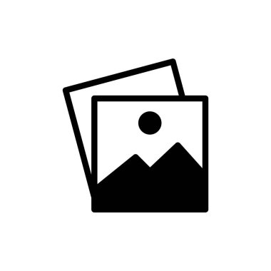 Resim simgesi vektör illüstrasyonu. Fotoğraf galerisi işareti ve sembol. resim simgesi