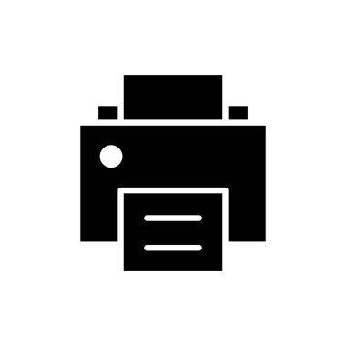 Simge vektör çizimini yazdır. yazıcı işareti ve sembol