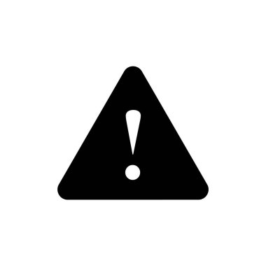 Tehlike ikonu vektör çizimi. Dikkat işareti ve sembol. Tehlike uyarısı işareti