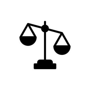 Simge vektör çizimini ölçeklendirir. Kanun ölçekli ikon. Adalet işareti ve sembol