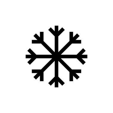 Kar ikonu vektör illüstrasyonu. kar tanesi işareti ve sembol