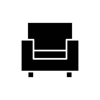 Koltuk simgesi vektör illüstrasyonu. Kanepe işareti ve sembol. mobilya simgesi