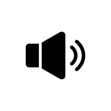 Sözcü simgesi vektör illüstrasyonu. Ses düzeyi ve sembol. Hoparlör ikonu. ses sembolü