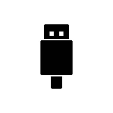 Usb simge vektör illüstrasyonu. Flaş disk işareti ve sembol. Flash disk işareti.