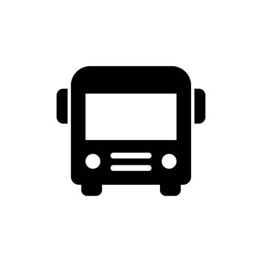 Otobüs simgesi vektör çizimi. Otobüs tabelası ve sembol. taşıma sembolü