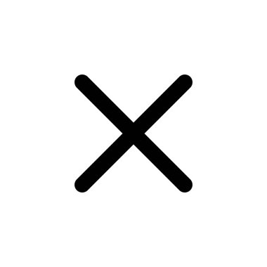 Simge vektör çizimini kapat. İşareti ve sembolü sil. çapraz işaret