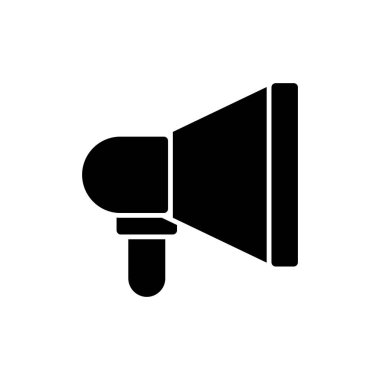 Megafon ikon vektör çizimi. Hoparlör işareti ve sembol