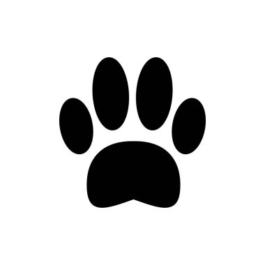 Paw simgesi vektör illüstrasyonu. Pençe izi ve sembol. köpek ya da kedi pençesi