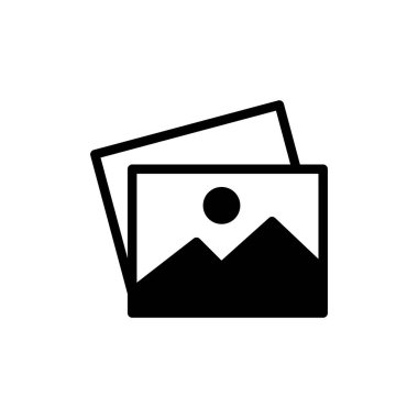 Resim simgesi vektör illüstrasyonu. Fotoğraf galerisi işareti ve sembol. resim simgesi