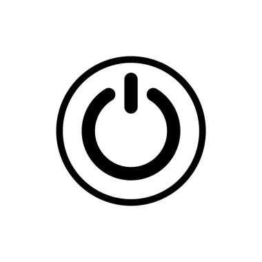 Güç ikonu vektör illüstrasyonu. Güç Anahtarı işareti ve sembolü. Elektrik gücü.