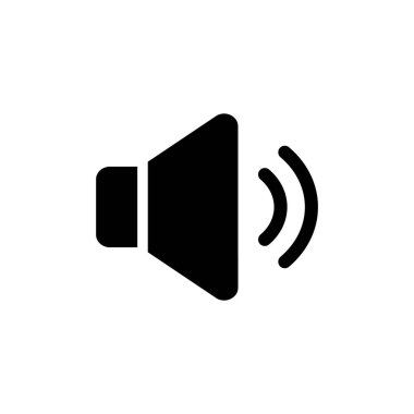 Sözcü simgesi vektör illüstrasyonu. Ses düzeyi ve sembol. Hoparlör ikonu. ses sembolü