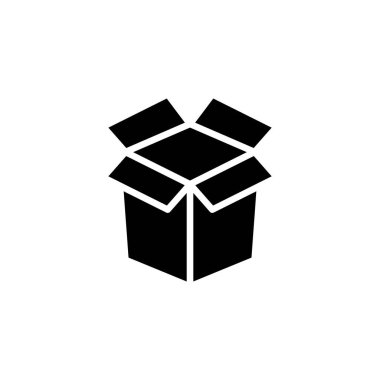 Kutu simgesi vektör illüstrasyonu. kutu işareti ve sembol, paket, paket