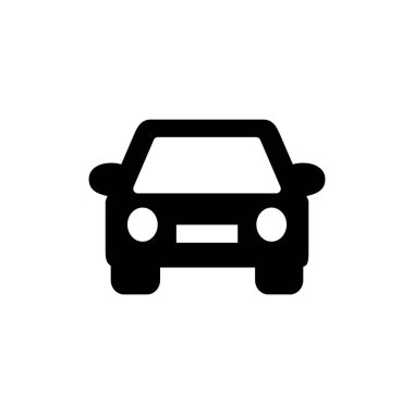 Araba ikonu vektör illüstrasyonu. Araba işareti ve sembol. küçük sedan