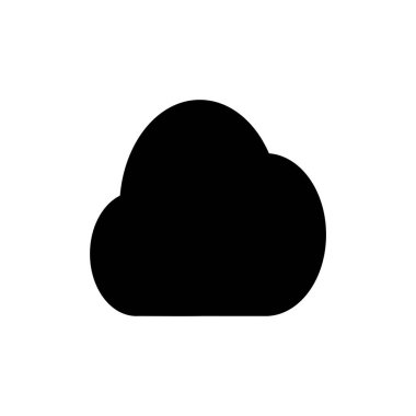 Bulut simgesi vektör çizimi. bulut işareti ve sembol