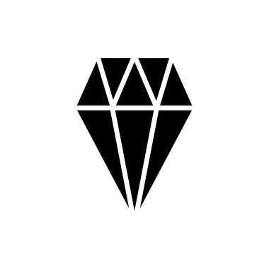 Elmas ikon vektör illüstrasyonu. Elmas taşları işareti ve sembolü