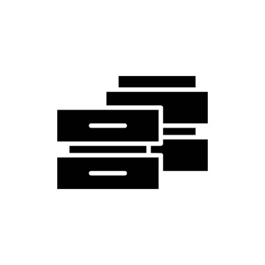 Veritabanı ikonu vektör illüstrasyonu. veritabanı işareti ve sembolü