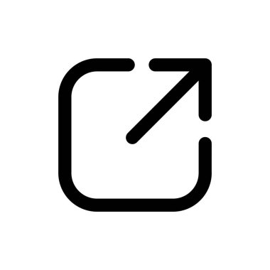 Dış bağlantı ikonu vektör illüstrasyonu. bağlantı işareti ve sembol. hiper bağlantı sembolü