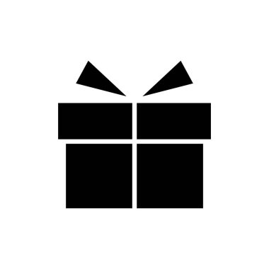 Hediye ikonu vektör çizimi. Hediye işareti ve sembol. doğum günü hediyesi