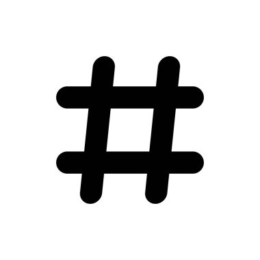 Etiket simgesi vektör illüstrasyonu. hashtag işareti ve sembol