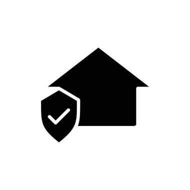 Ev sigortası ikonu vektör illüstrasyonu. ev koruma işareti ve sembol