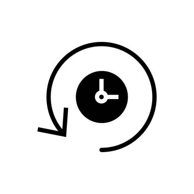 Tarih ikonu vektör illüstrasyonu. Son olay geçmişi işareti ve simgesi