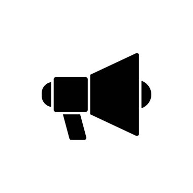 Megafon ikon vektör çizimi. Hoparlör işareti ve sembol