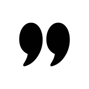 Simge vektör illüstrasyonundan alıntı. Tırnak işareti ve sembol