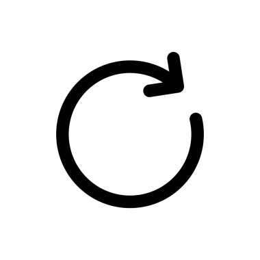 Simge vektör illüstrasyonunu tazele. İşareti ve sembolü yeniden yükle. Simgeyi güncelle.