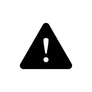 Tehlike ikonu vektör çizimi. Dikkat işareti ve sembol. Tehlike uyarısı işareti