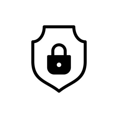 Güvenlik simgesi vektör illüstrasyonu. Koruma işareti ve sembol. Özel hayat. vpn